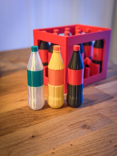 Spiel Getränkeflaschen mit Kiste